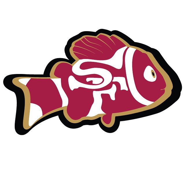 Finding Nemo in the San Francisco Bay logo iron on transfers...